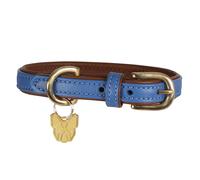 Digby and Fox Padded Leather Dog Collar Royal - XXSmall