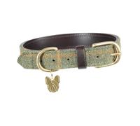 Digby and Fox Tweed Dog Collar Red/Yellow/Blue Check - Extra Extra Large