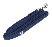 Shires Digby & Fox Cushion Web Dog Lead - Soft Padded Anti-Chafe Quilted Handle, Durable Tubular Webbing, Brass Hardware, Multiple Colours & Sizes (Navy, 1.5cm)