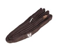Shires Digby & Fox Cushion Web Slip Lead - Soft Padded Anti-Chafe Dog Training Lead, Lightweight Tubular Webbing, Durable Brass Hardware, One-Piece Slip Collar Lead for All Breeds (Brown, 1.5cm)