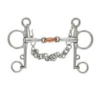 Shires Double Jointed Copper Lozenge Pelham - Steel - 4.5