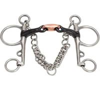 Shires Sweet Iron Pelham with Copper Lozenge (523) Lozenge and Peanut Links Pelhams 6" 16mm
