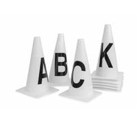 Shires Dressage Marker Cones (ABCEFHKM) White - Set of 8