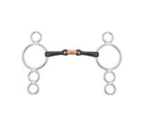 Shires Dutch Sweet Iron Lozenge Horse 3 Ring Gag Bit Black (5.5In)