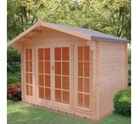 Shires Epping 28 mm Log Cabin 12 x 12 Feet in Light Tan Shires Light Tan