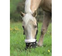 Shires Equestrian Deluxe Nylon Grazing Muzzle, Small Pony, Black