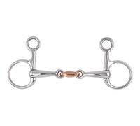 Shires Equestrian - Hanging Cheek, Copper Lozenge Snaffle - S/steel - Size: 5