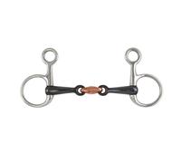 Shires Hanging Cheek Snaffle – Black Sweet Iron – Size 4.5