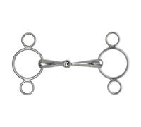 Shires Equestrian Hollow Mouth Two Ring Gag Bit 5.5 Steel