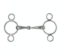 Shires Equestrian Hollow Mouth Two Ring Gag Bit 5 Steel