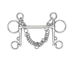 Shires Equestrian Mullen Mouth Pelham Bit 4.5" Steel
