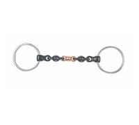 Shires Black Sweet Iron Loose Ring Waterford Horse Bit 6", Black Sweet Iron