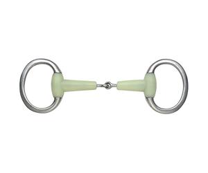 Shires Equikind Jointed Eggbutt Flat Ring Snaffle Horse Bit 5, Palgrn