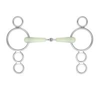Shires Equikind Jointed Horse 3 Ring Gag Bit Pale Green (6In)