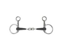Shires Equikind+ Peanut Link Horse Hanging Cheek Snaffle Bit Black (5.5In)