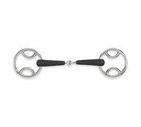Shires Equikind Plus Bevel Jointed Mouth Bit 4 1/2 inch Silver Black