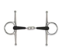 Shires Equikind Plus Full Cheek Peanut Link Bit 5 1/2 inch Silver Black