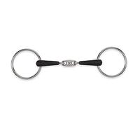 Shires Equikind Plus Loose Ring Peanut Link Bit 5 inch Silver Black