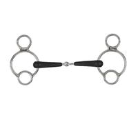 Shires Equikind Plus Universal Jointed Mouth Bit 4 1/2 inch Silver Black