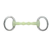 Shires Equikind Ripple Eggbutt - Horse Bridle Bits - Cream - Size: 5 inch