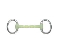 Shires Equikind Ripple Mullen Mouth Horse Eggbutt Snaffle Bit Pale Green (5.5In)