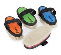 Shires 1399 Ezi-Groom Grip Body Brush With Goat Hair Lime Green
