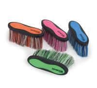 EZI-GROOM Black and Pink Grip Long Bristle Dandy Brush - Large