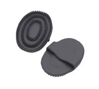 Shires Ezi-Groom Rubber Curry Comb - Black - Size: Large