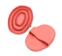 EZI-GROOM Red Rubber Curry Comb - Red - Large