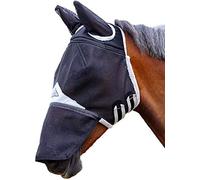 Shires Black Field Durable Fly Mask With Ears and Nose - Pony