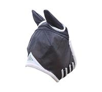 Shires Field Durable Fly Mask with Ears (X.Full, Black with Orange)