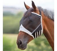 Shires Fine Mesh Earless Fly Mask - Black - Size: Extra Full