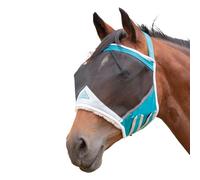 Shires Fine Mesh Earless Horse Fly Mask Teal (X Full)
