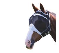 Flyguard Pro Fine Fly Mask with Ears Holes - Cob · Black