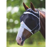 Shires Fine Mesh Fly Mask With Ear Holes - Black - Size: Cob