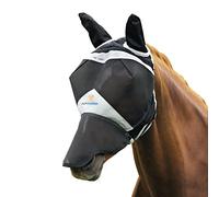 Shires Fine Mesh Fly Mask With Ears & Nose - Black Cob