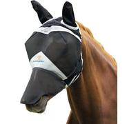 Shire Fly Mask FlyGuard Pro - Fine Black Mesh with Ears & Nose - Pony