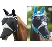 Shires Fine Mesh Fly Mask With Ears & Nose - Teal Extra Full