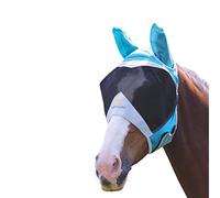 Shires Fine Mesh Fly Mask With Ears - Teal Extra Full