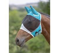 Shires Fine Mesh Fly Mask With Ears - Teal Pony