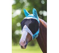 Shires Fine Mesh Fly Mask With Ears - Teal Small Pony