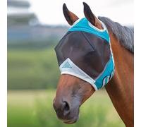 Shires Fine Mesh Fly Mask Without Ears - Turquoise - Size: Cob