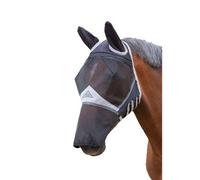 Shires Fine Mesh Horse Fly Mask With Ears & Nose Black (Pony)
