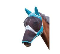 Shires Fine Mesh Horse Fly Mask With Ears & Nose Teal (Pony)
