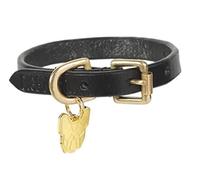Shires Flat Leather Dog Collar Large Black
