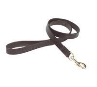 Shires Flat Leather Dog Lead Medium Brown