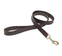 Shires Flat Leather Dog Lead Small Brown