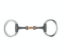 Shires Flat Sweet Iron Lozenge Horse Eggbutt Snaffle Bit Black (5.5In)