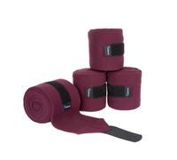 Shires Fleece Horse Bandages (Pack Of 4) Black Cherry (3Cm X 11Cm)