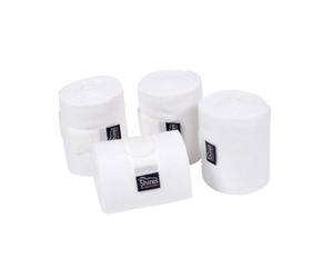 Shires Fleece Horse Bandages (Pack Of 4) White (11Cm X 3M)